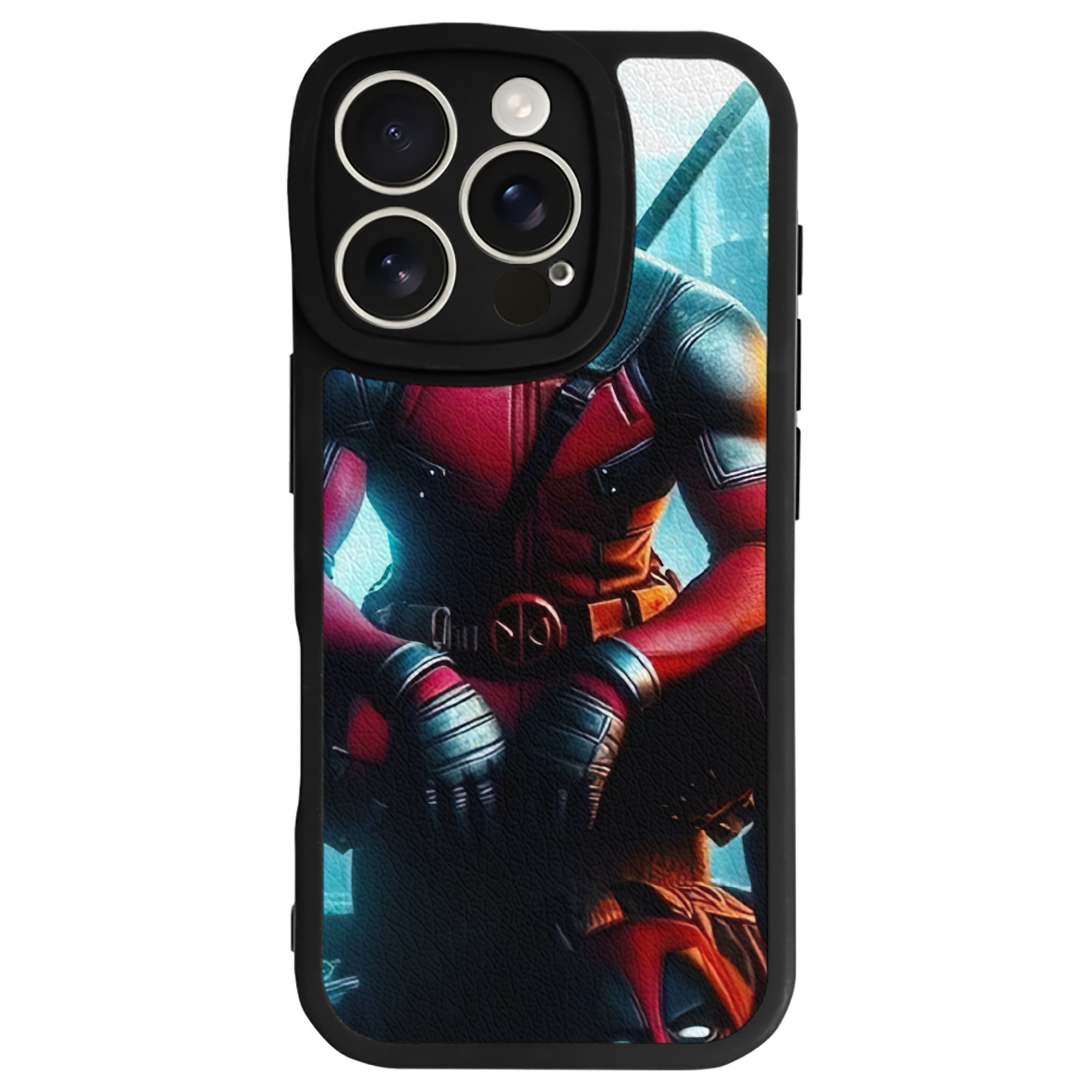 （画像用） Deadpool デッドプール 【iPhone 16シリーズ対応】シリコンスマホケース（レザー調） 材質：シリコン